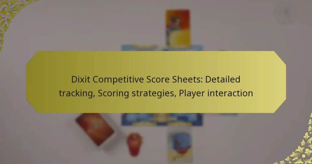 Dixit Competitive Score Sheets: Detailed tracking, Scoring strategies, Player interaction