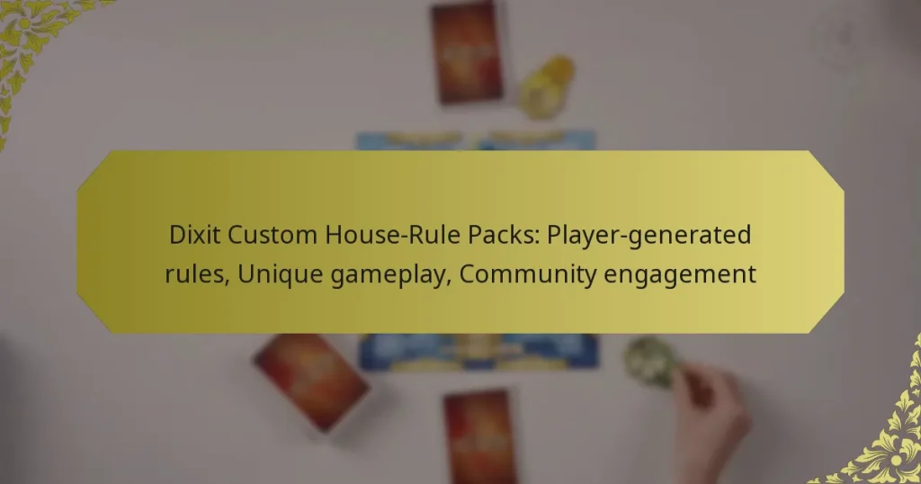 Dixit Custom House-Rule Packs: Player-generated rules, Unique gameplay, Community engagement