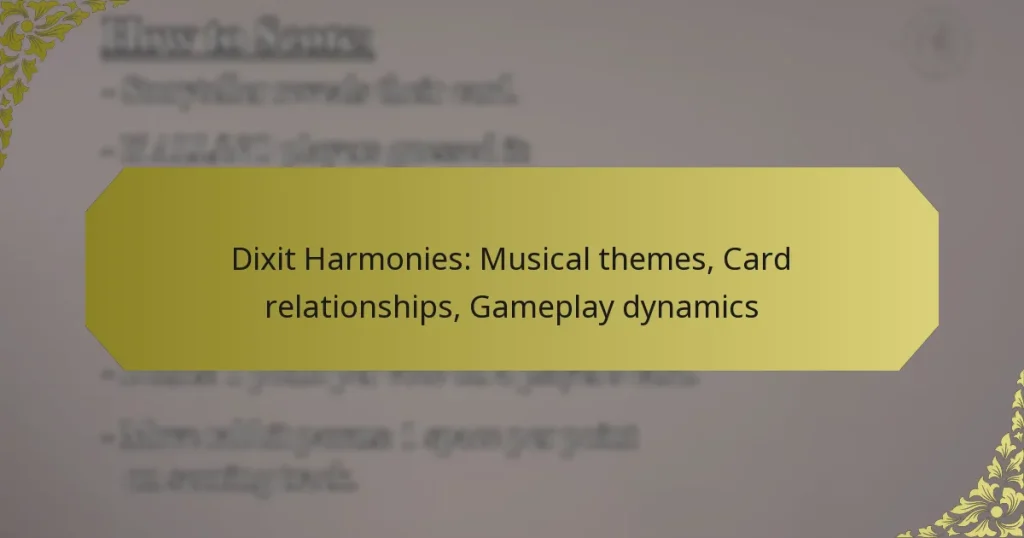 Dixit Harmonies: Musical themes, Card relationships, Gameplay dynamics