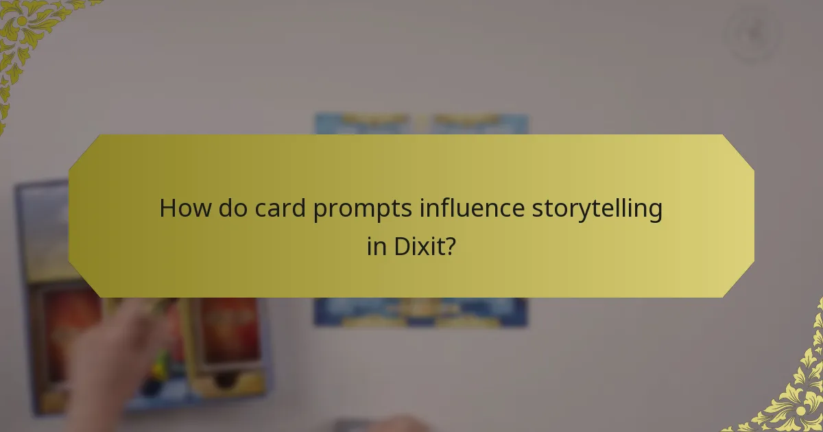 How do card prompts influence storytelling in Dixit?