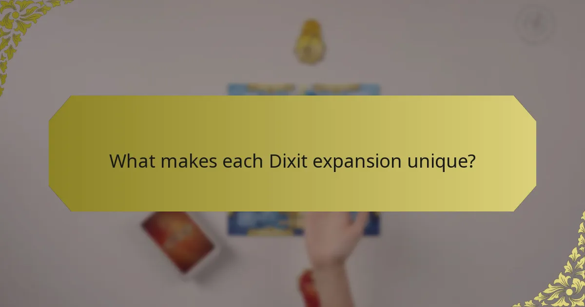 What makes each Dixit expansion unique?